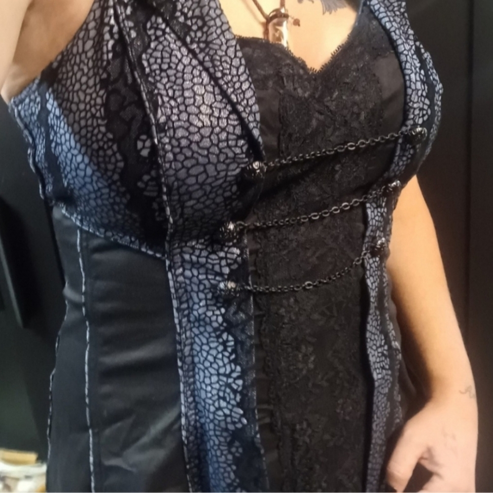 In Search Of .. Tripp Black Lace Corset Dress